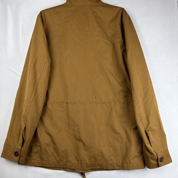 George Mens Brown Field Jacket Zip Front Casual Utility Coat Size M 38-40 - Picture 2 of 11